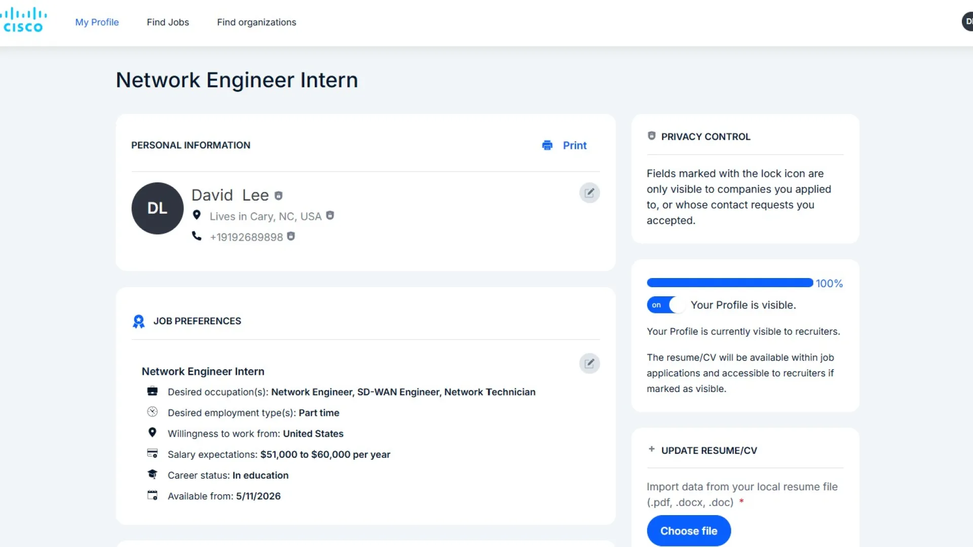 Candidate Profile