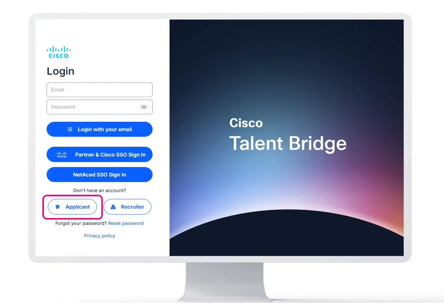 Applicant Account Setup