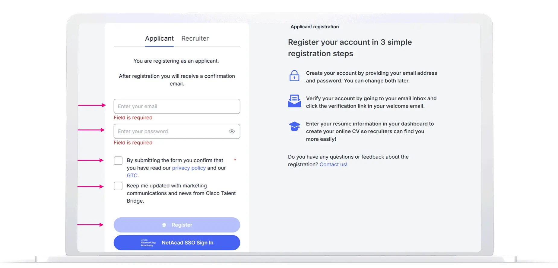 Applicant Registration