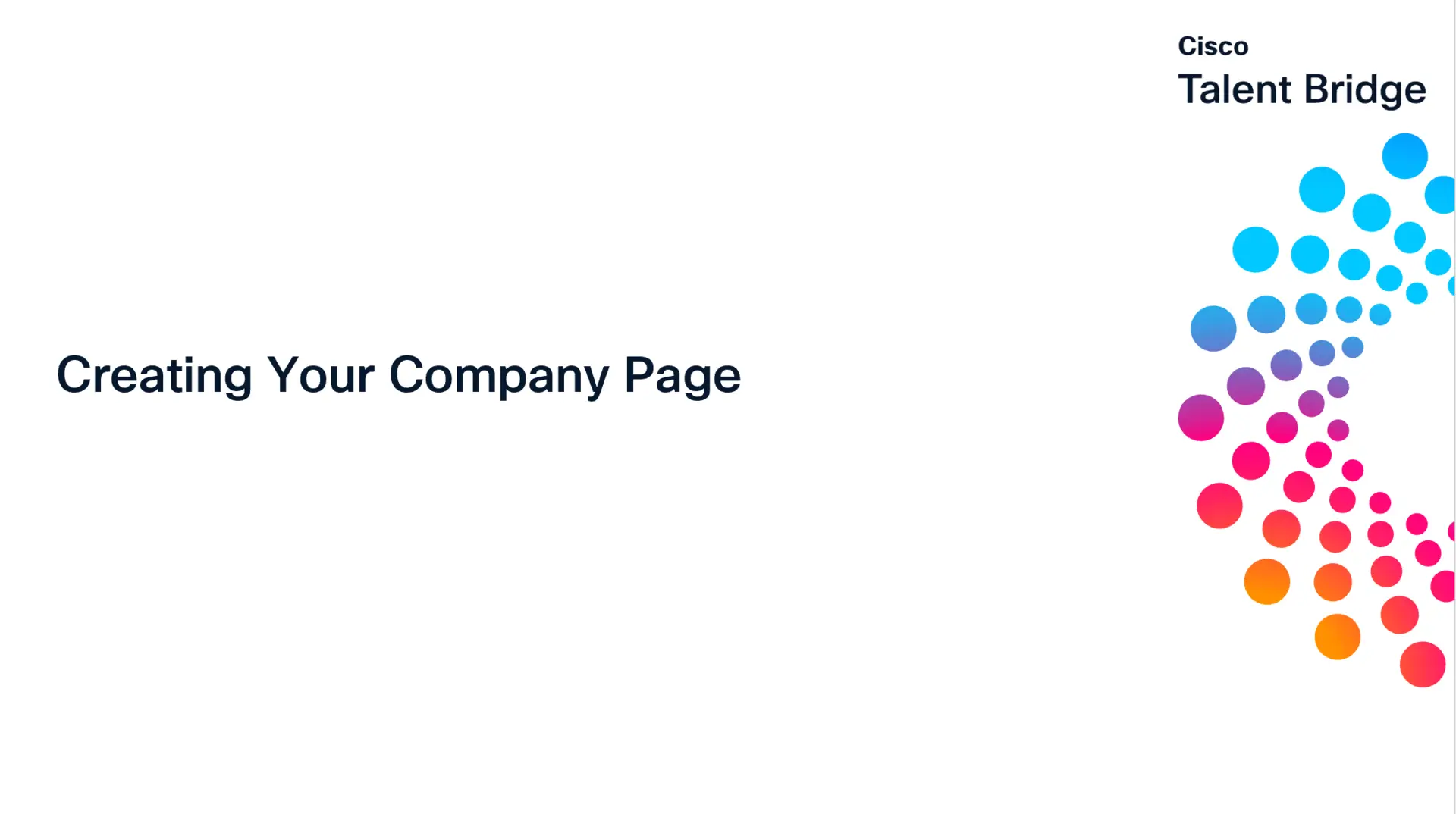 Creating your company page