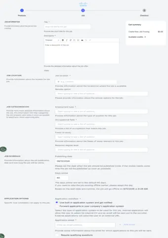 Add job details