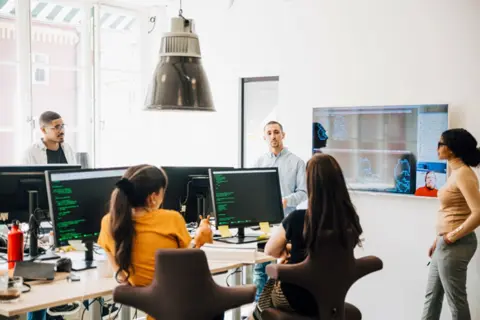 Employees in office
